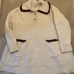 Free People cozy mini sweater dress. Size L. Excellent condition. Worn once.